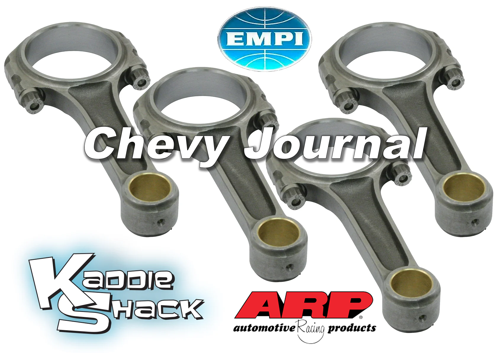 EMPI Chromoly IBeam Connecting Rods, Chevy Journal, 5.4", ARP
