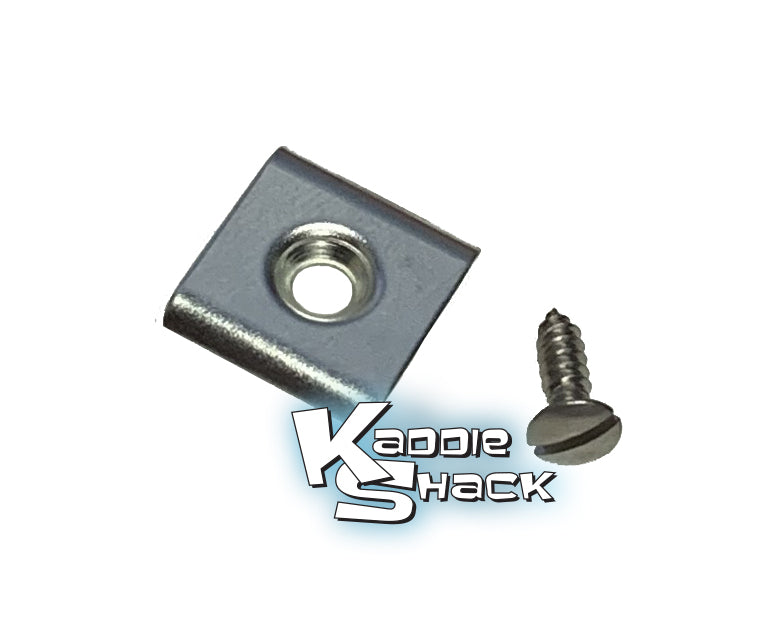 Rear Seat Strap Plate With Screw, '67 & Earlier Type 1