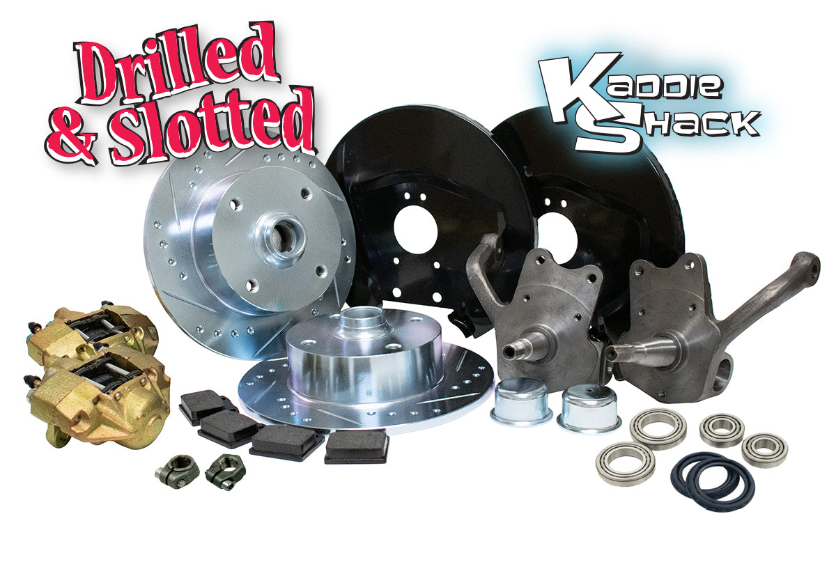 BJ Disc Brake Kit w/ Stock Spindles, 4x130mm, Drilled & Slotted