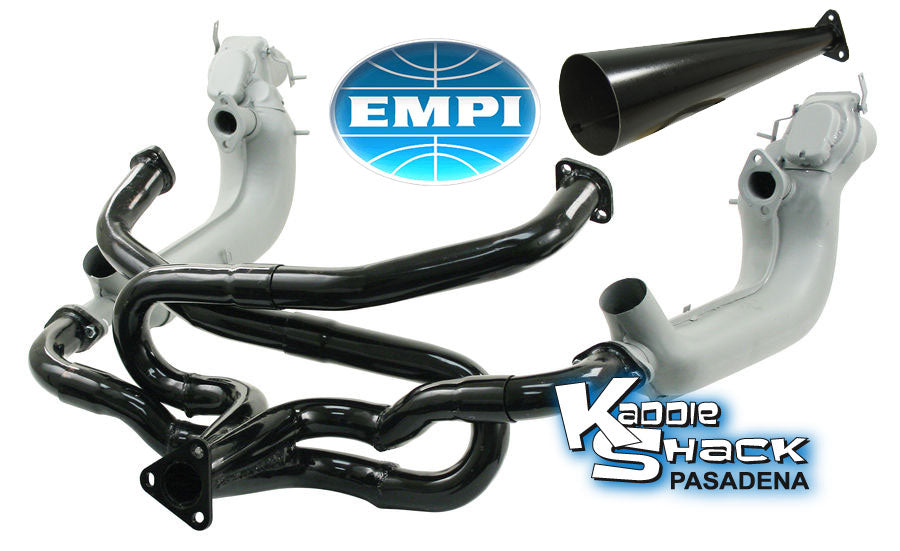 EMPI 1-5/8" Competition Merged Header/Stinger FLANGED, Black
