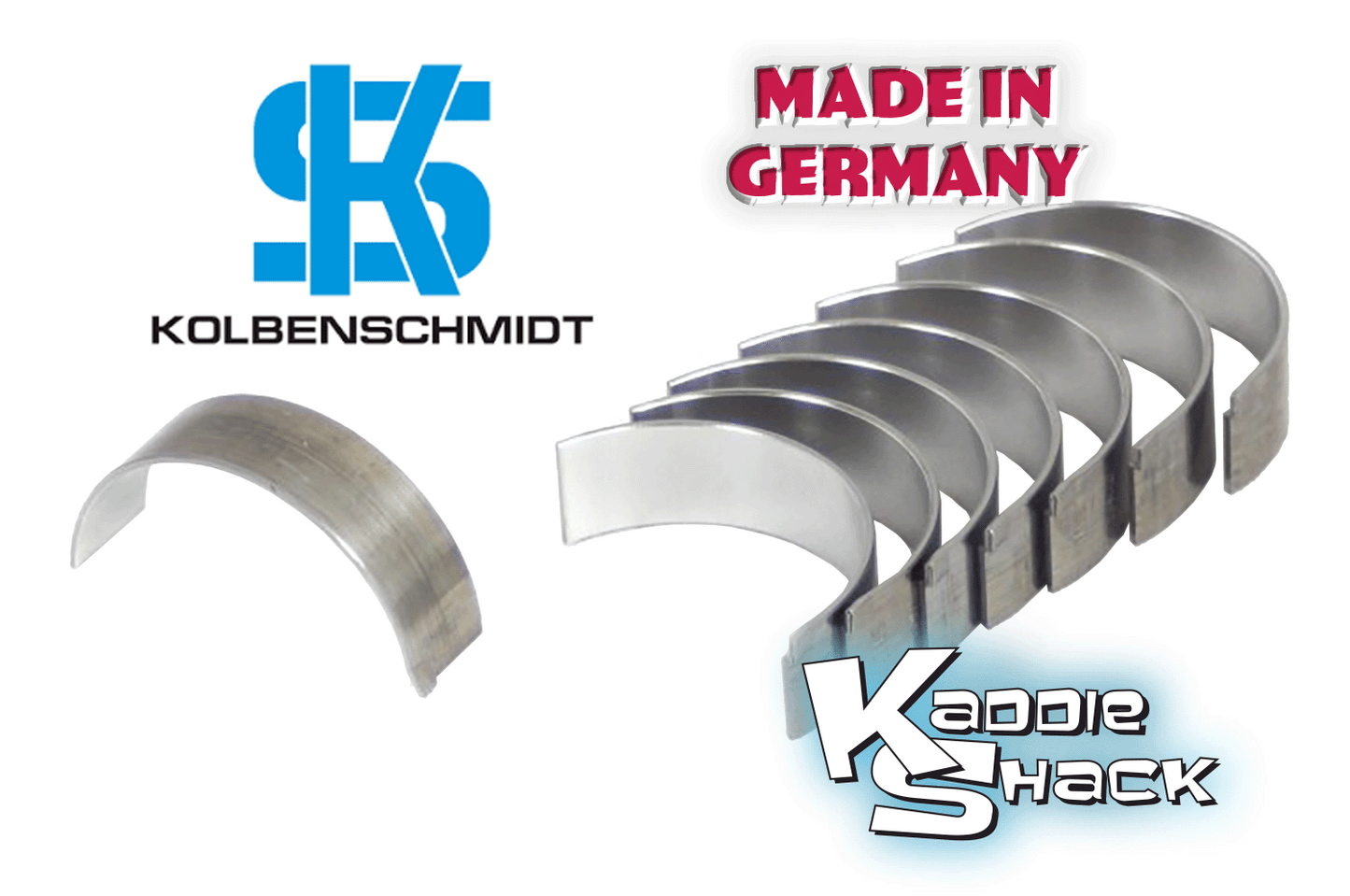 GERMAN Rod Bearings Set, Kolbenschmidt, .010" UNDER, Type 1 1600cc+ Engine