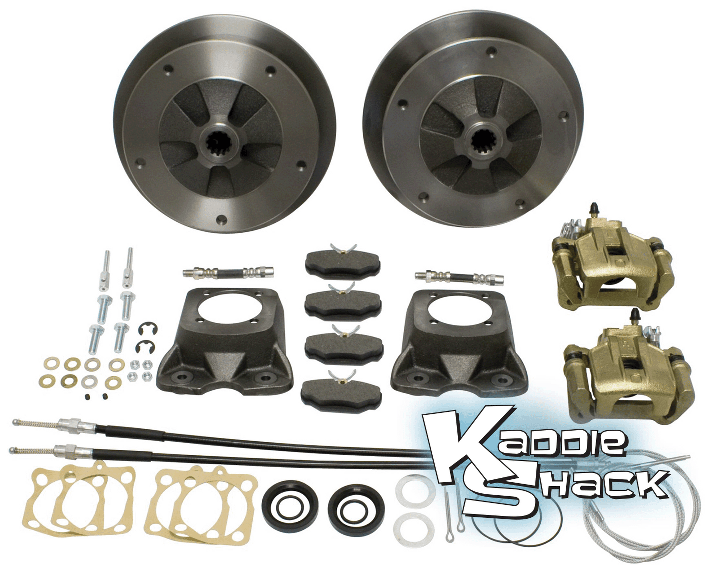 DELUXE ZERO OFFSET 5x205 Rear Disc Brake Kit '58 to 67 Ebrake