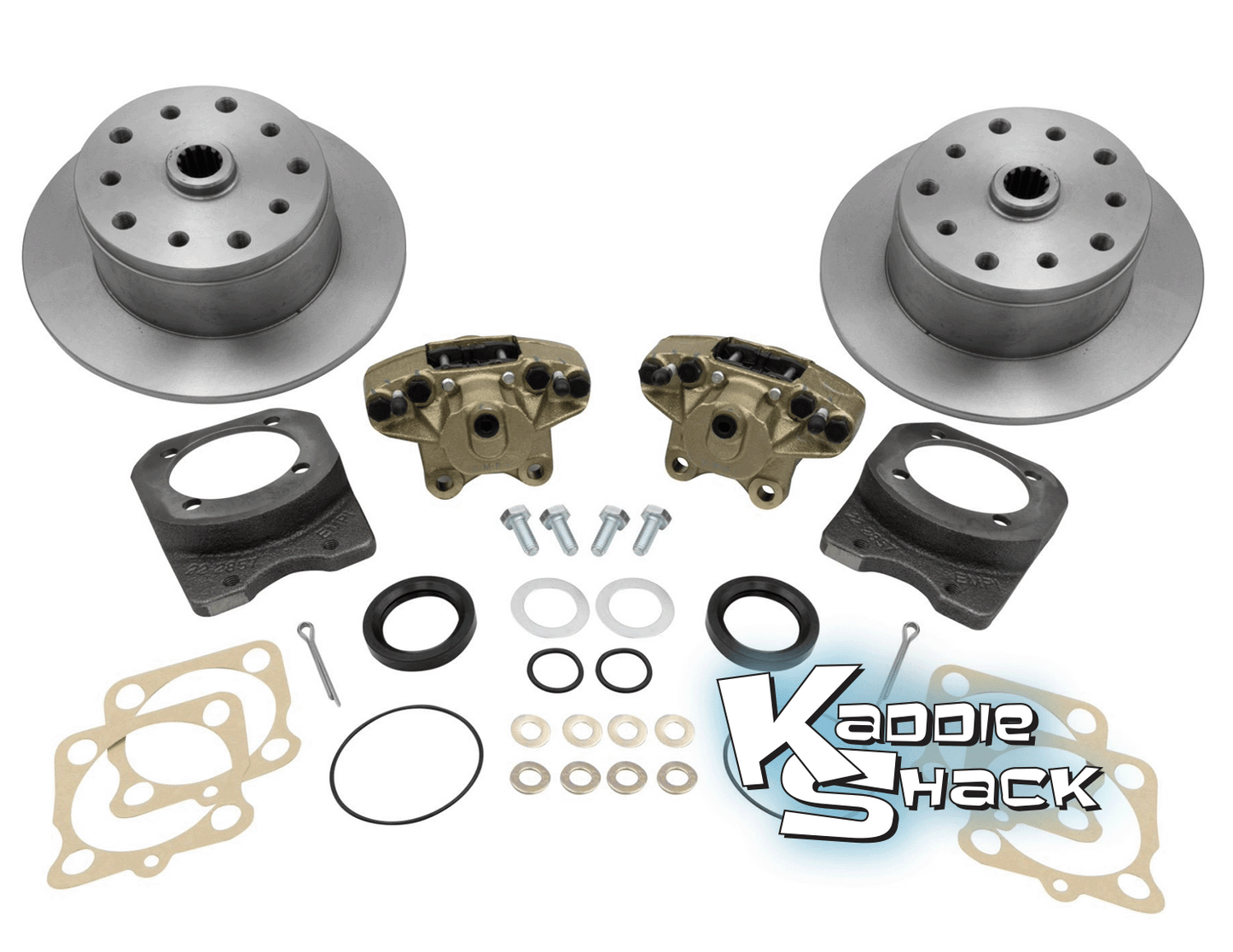 DELUXE Rear Disc Brake Kit '58 to '67 Double-Drilled No Ebrake