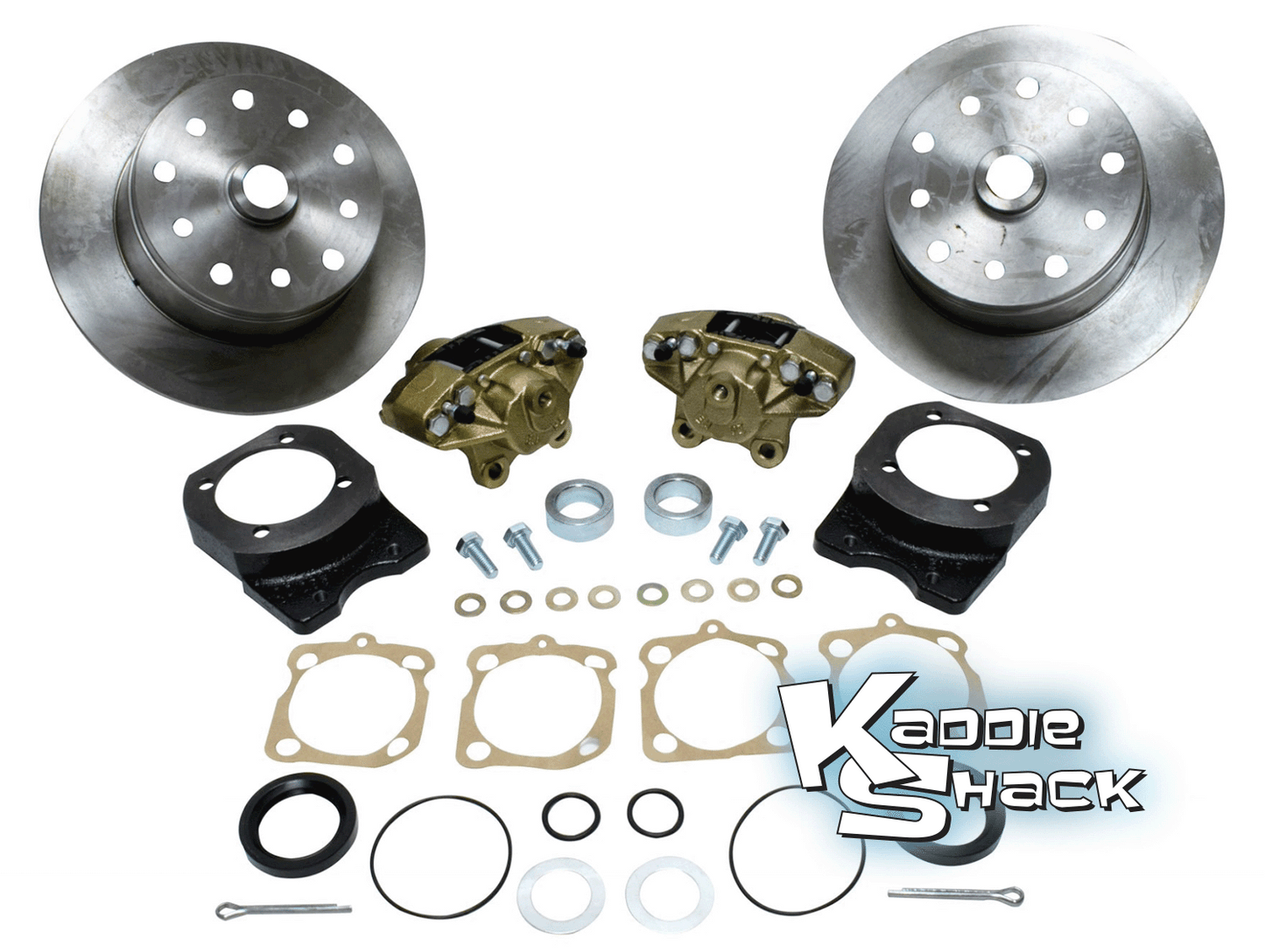 DELUXE Rear Disc Brake Kit, '68 + up, Double-Drilled - No Ebrake