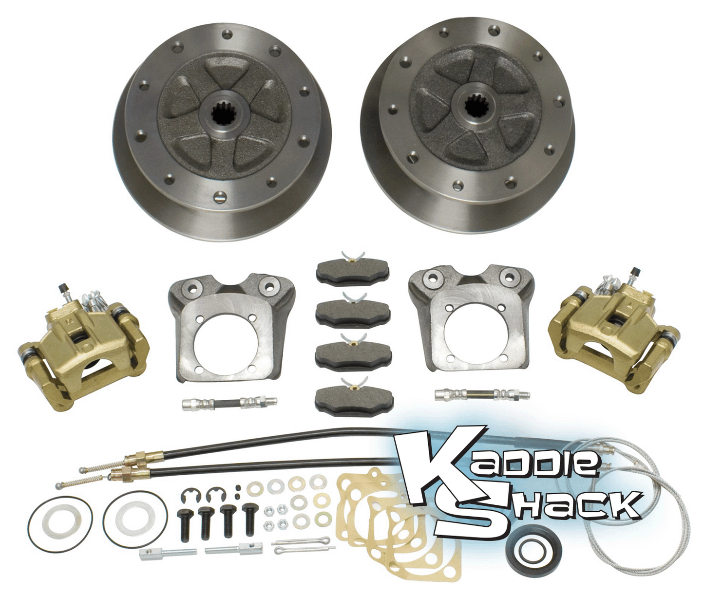 DELUXE 1" Wider 5x205 Rear Disc Brake Kit '58 to '67 HAS Ebrake