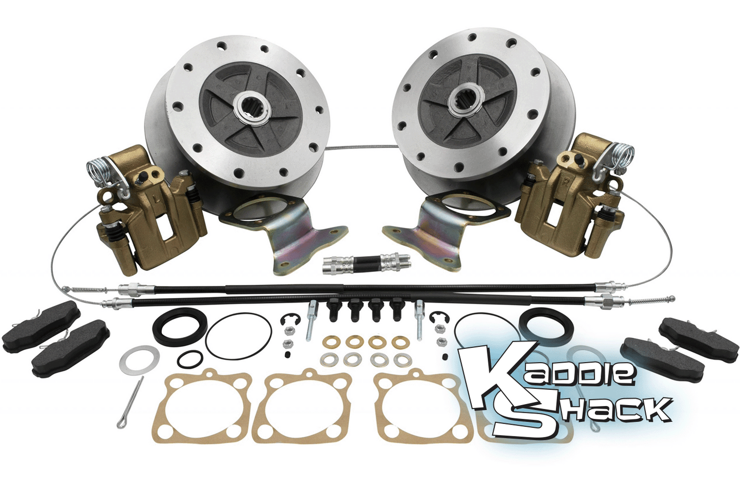 STANDARD 1" Wider 5x205 Rear Disc Brake Kit '58 to 67 HAS Ebrake