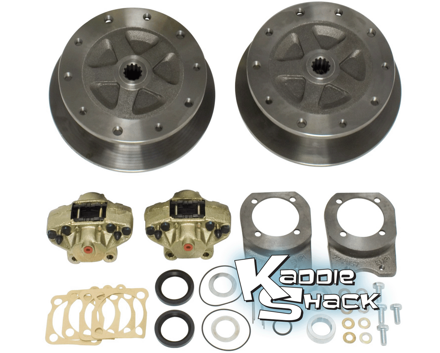 DELUXE 1" Wider 5x205 Rear Disc Brake Kit '68 to 72 NO Ebrake