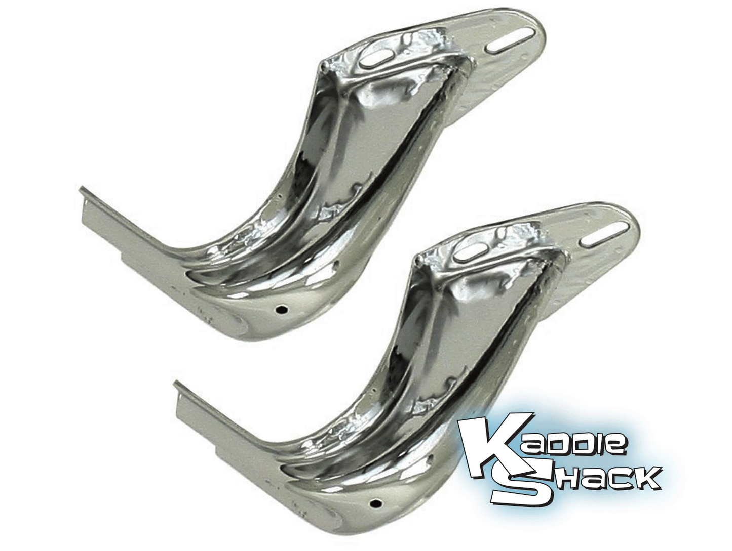 Chrome Deck Lid Hinge Brackets, pair