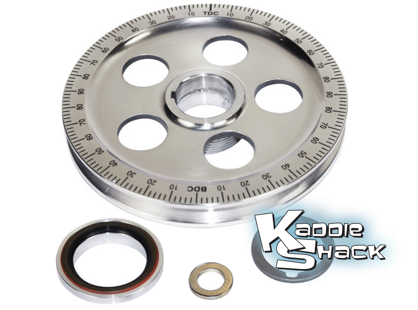 EMPI Sand-Sealed Santana Polished Aluminum Pulley