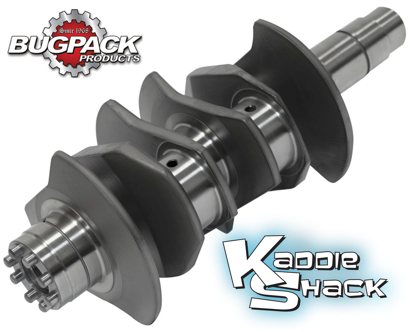 Bugpack 76mm Forged 4340 Chromoly Counterweighted Crankshaft, VW Journals