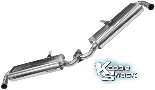 Bugpack Dual Quiet Pack Mufflers for Merged Stainless Header