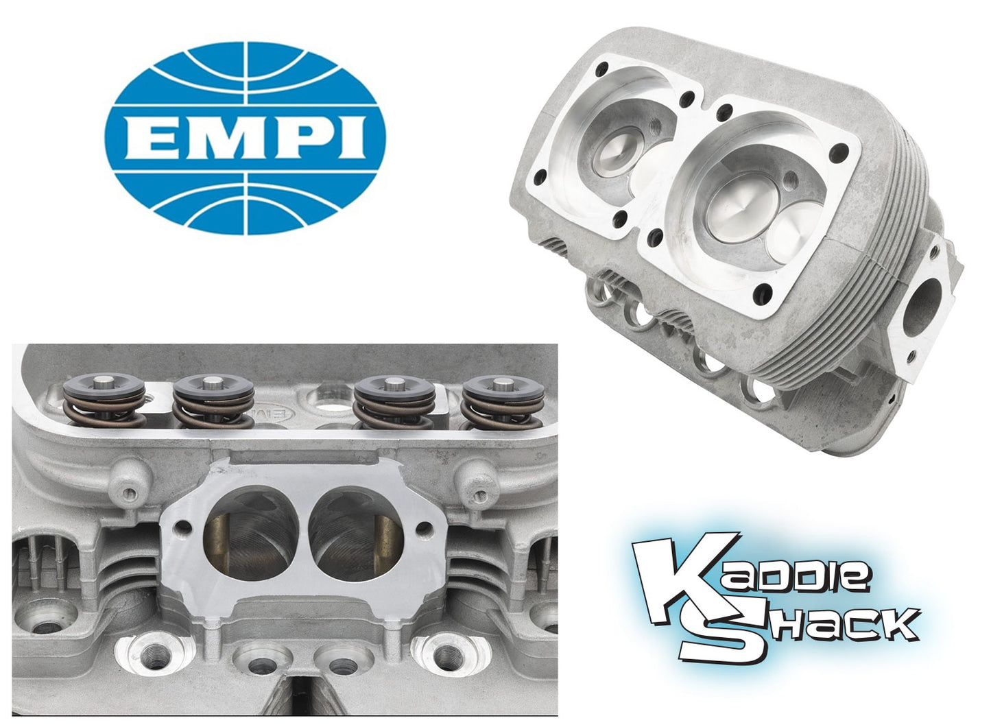 EMPI DRD L6 CNC Ported Cylinder Heads, 42x37.5mm Valves, 90.5/92mm Bore, Pair