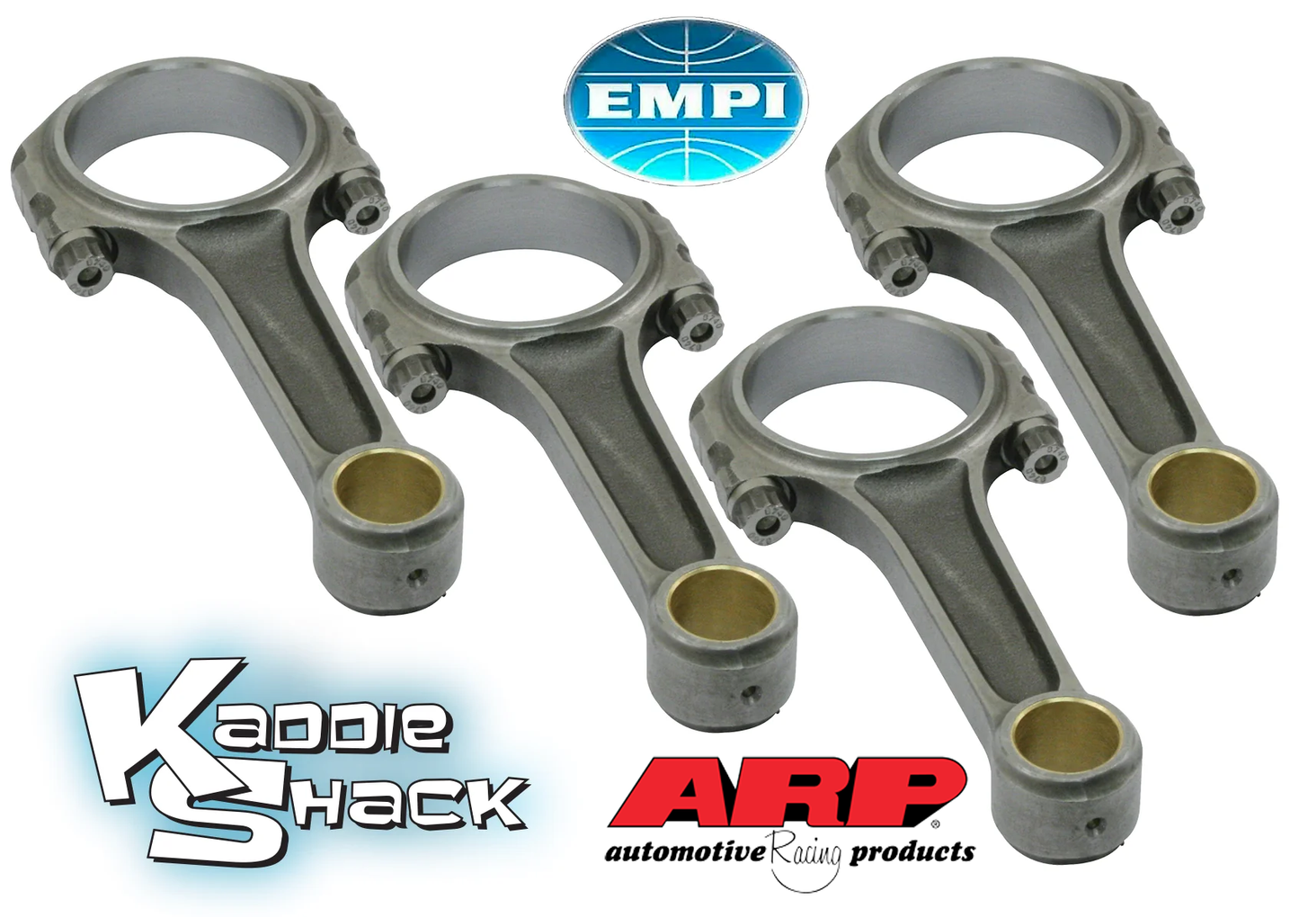 EMPI Forged Chromoly I-Beam Connecting Rods, VW Journal, 5.5", ARP 8740  Rod Bolts