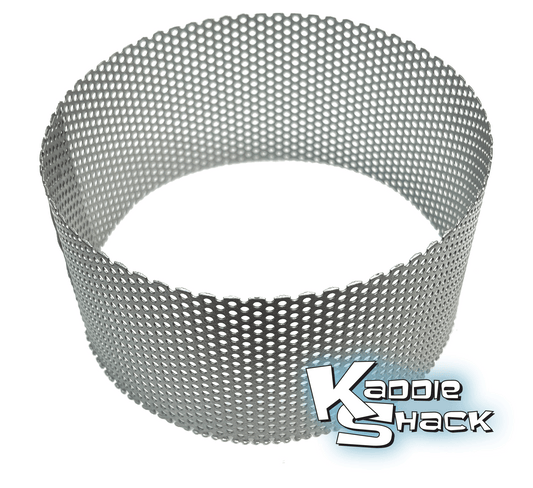 Air Cleaner Perforated Mesh Screen, Early Kadron Style, Powder Coated Metallic