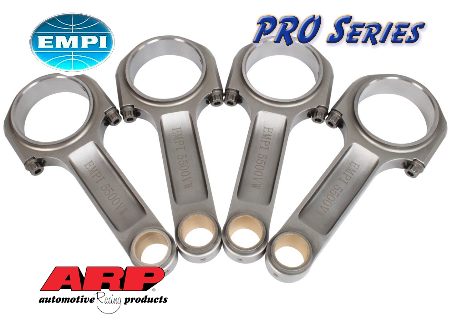 EMPI Pro-Series I-Beam 4340 Chromoly Connecting Rods, 5.5", VW Journals