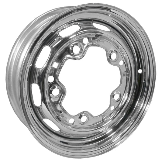 Stock 5-Lug Steel Wheel, Chrome, 4.5" Mangel Style