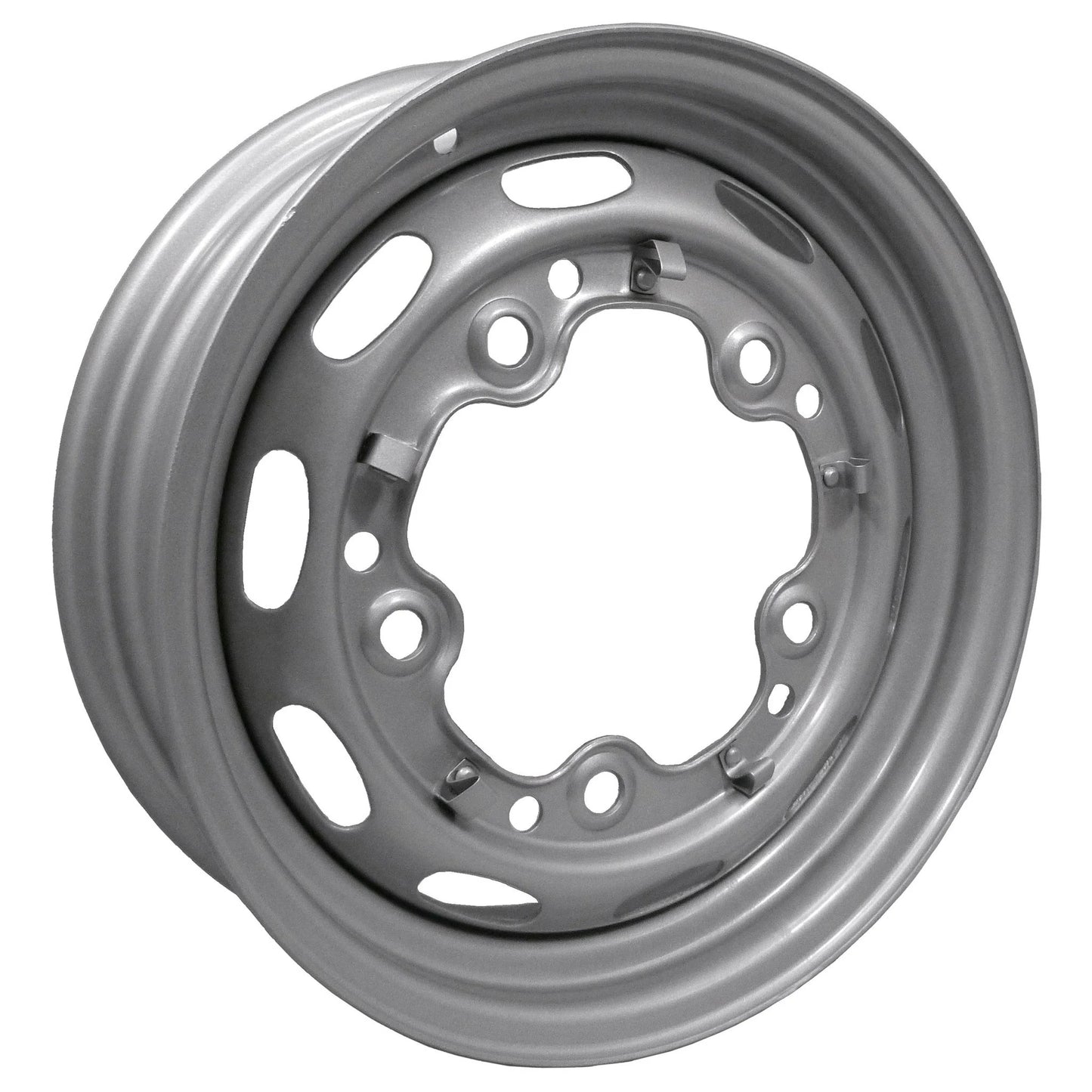 Stock 5-Lug Steel Wheel, Silver Metallic, 5.5" Mangel Style