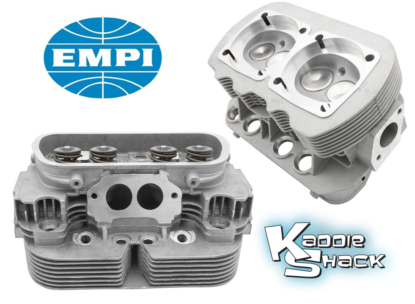 EMPI GTV-2 Cylinder Heads, 40 x 35.5mm Valves, Single Springs, 94mm Bore, Pair