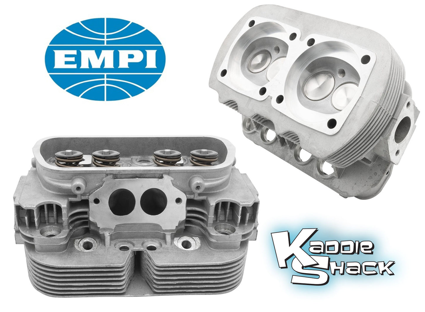 EMPI GTV-2 Cylinder Heads, 40 x 35.5mm Valves, Single Springs, 90.5/92mm Bore, Pair