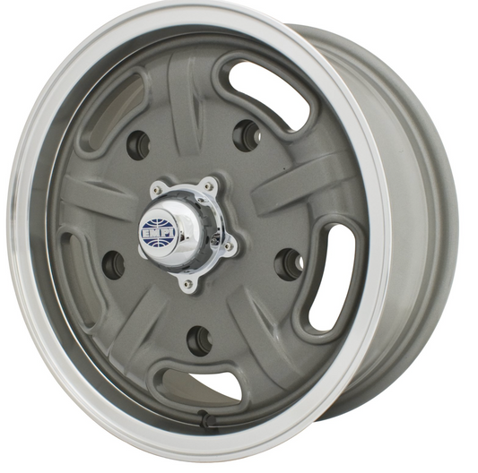 EMPI Corsa Wheel, Gunmetal Grey w/ Polished Lip