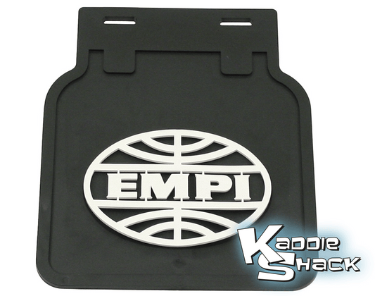 EMPI Mud Flaps, Black, Pair with Brackets and Snap-in Logo