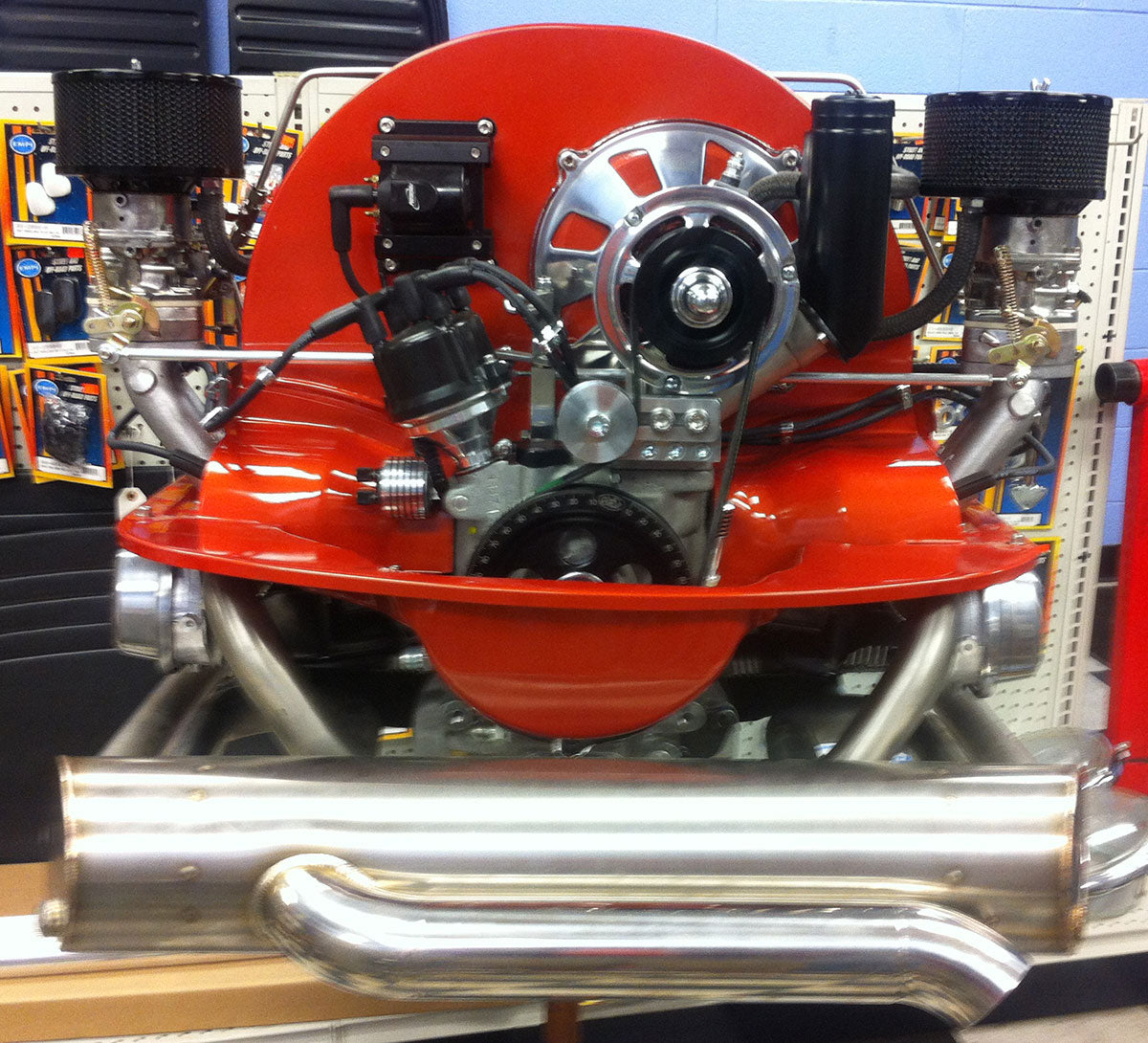 Porsche Style Oil Breather Tower & Oil Filler, PowderCoated Kaddie Shack