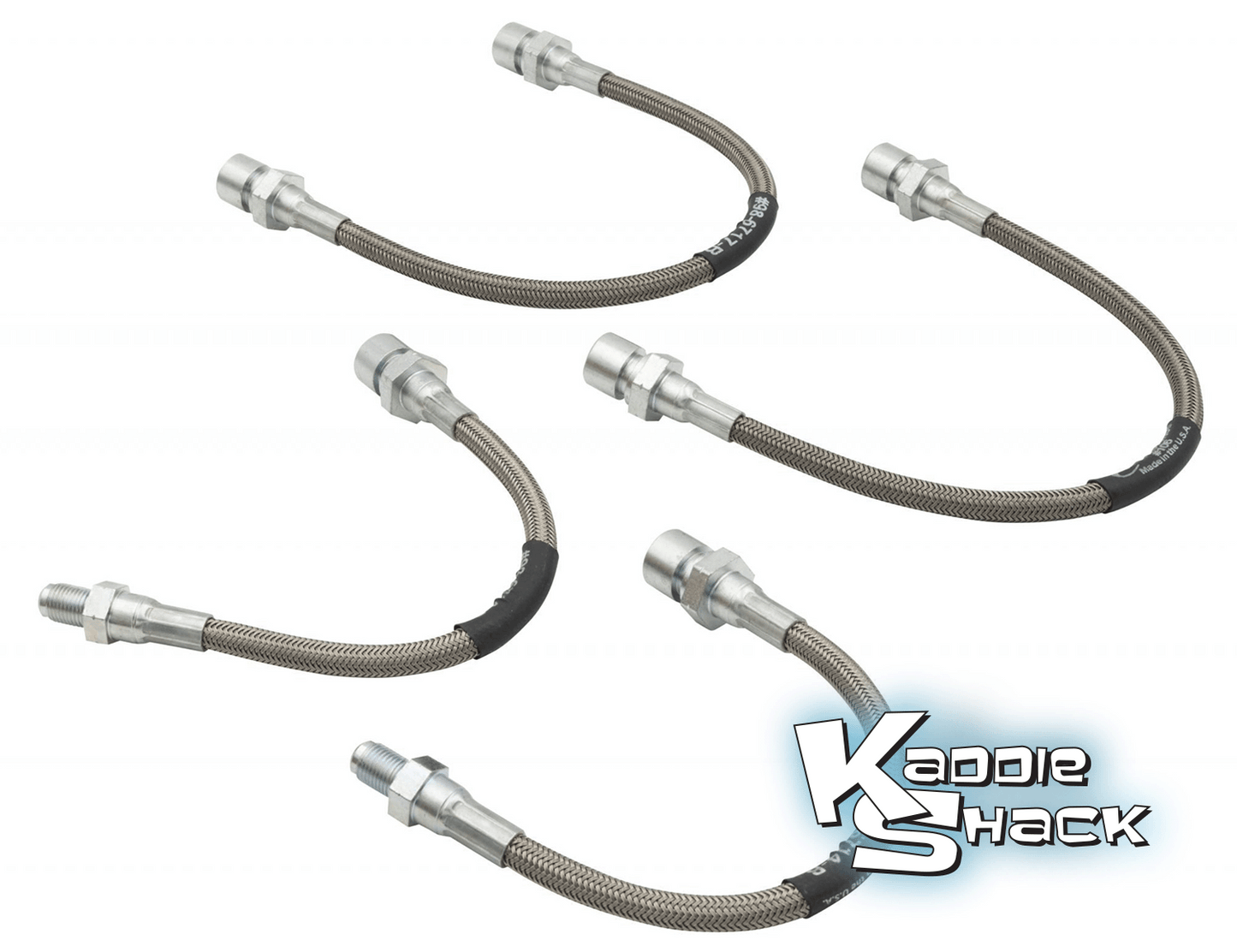 4 Piece Stainless Braided Brake Lines Kit '73-1/2+ Super Beetle