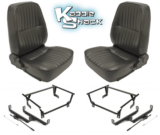 Low Back Reclining Seats With Sliders & Mounting Brackets. Bug