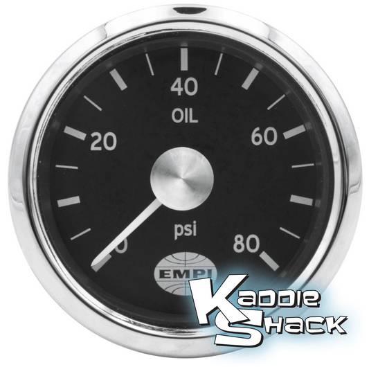 EMPI Oil Pressure Gauge, 0-80 lbs. 52mm