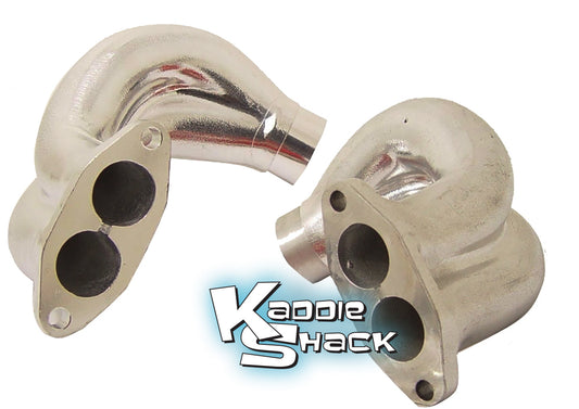 Dual Port Intake Manifold End Castings, Pair