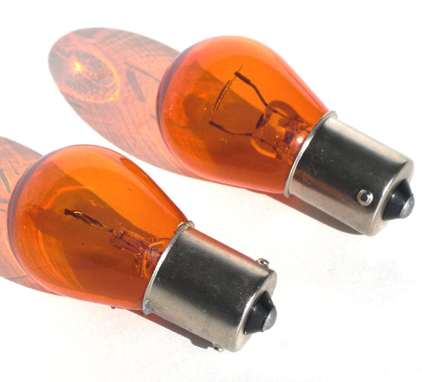 12V Amber Bulbs, Single Filament, #1156, pair