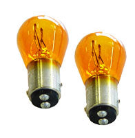 12V Amber Bulbs, Dual Filament, #1157, pair