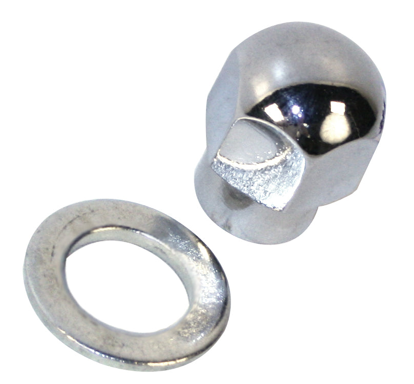 Chrome Nut and Washer For Billet Pulley