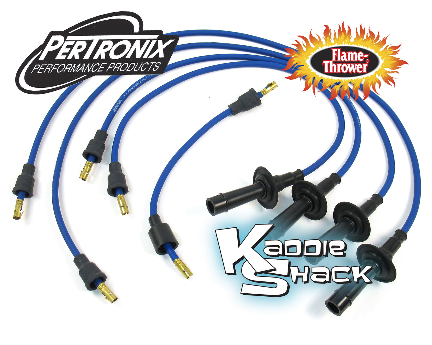 Pertronix Flame-Thrower 7mm Spark Plug Wires, Blue