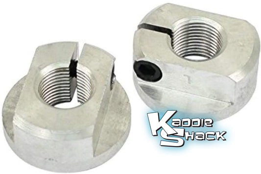 Locking Style Aluminum Link Pin Spindle Nuts, Pair