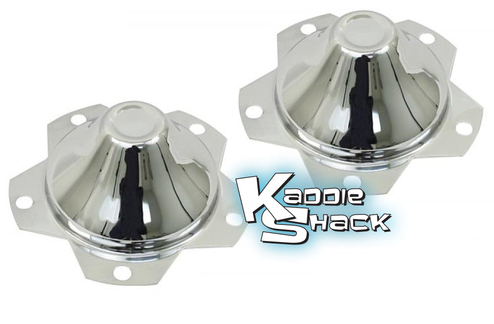 Chrome Hub Covers For Off-Road Wheels, Pair, Wide 5