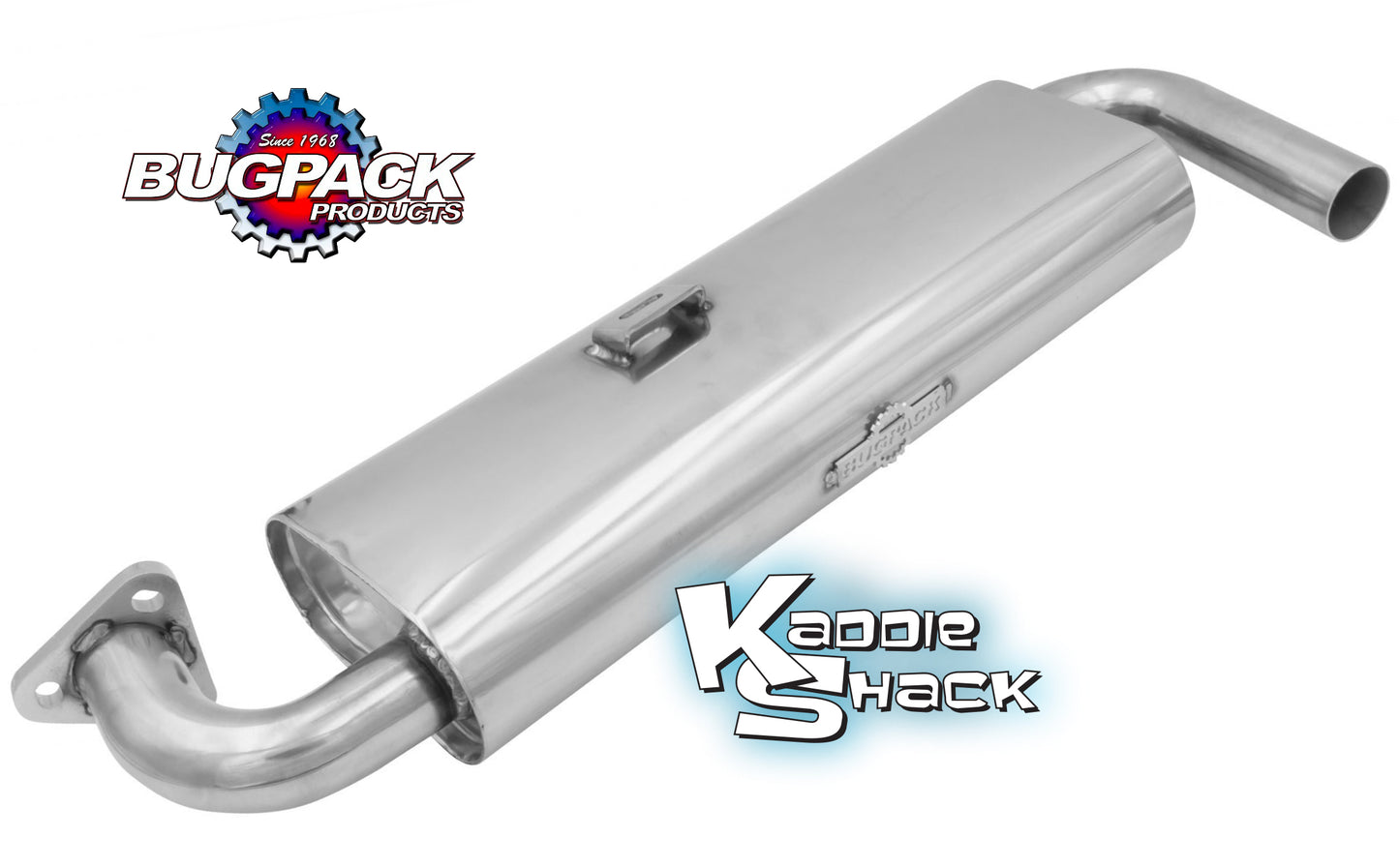 Bugpack Stainless Quiet Pack Muffler For 1-3/8" Header