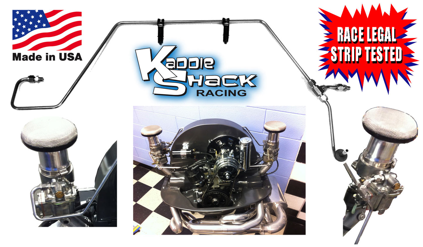 Kaddie Shack Racing 5/16" Stainless Steel Hard Fuel Line Kit