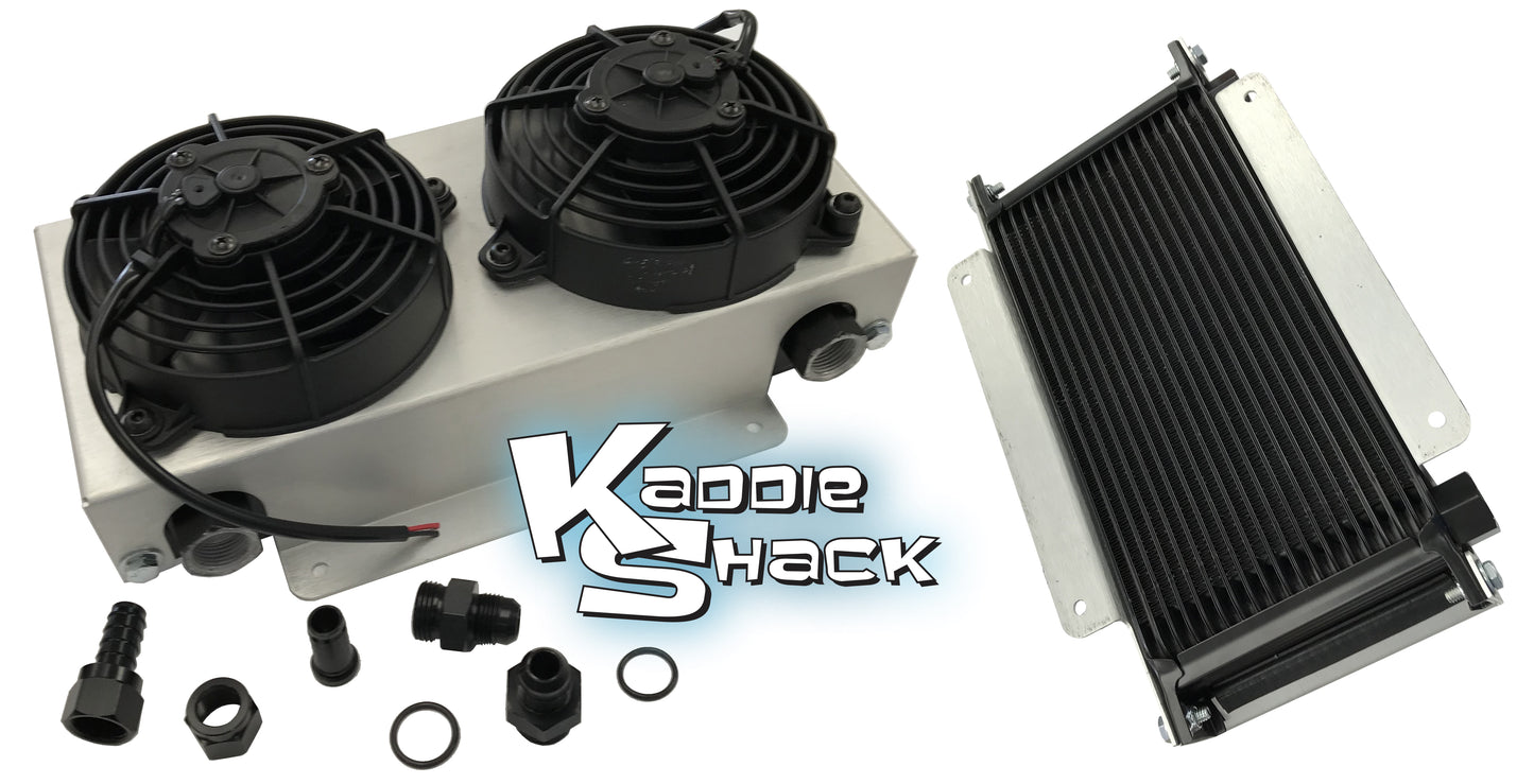 High Performance Oil Cooler with Fan for Limited Space Installs