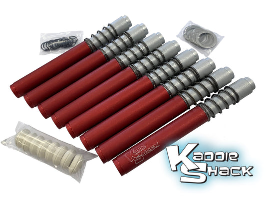 Kaddie Shack Push Rod Tubes, Red