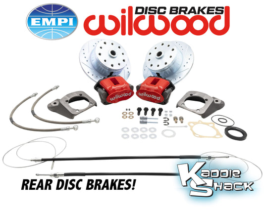 Wilwood Rear Disc Brake Kit, Porsche/Chevy, '58 to '67 T1 Red