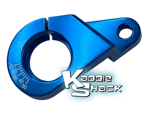 Billet Aluminum Distributor Clamp With Timing Marks, Blue