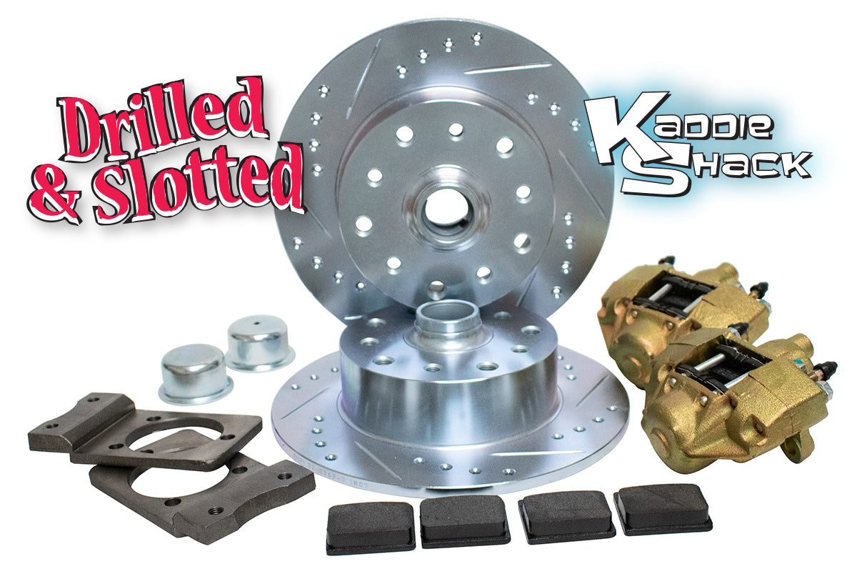 Bolt-On BJ Disc Brake Kit, Porsche/Chevy, Drilled & Slotted