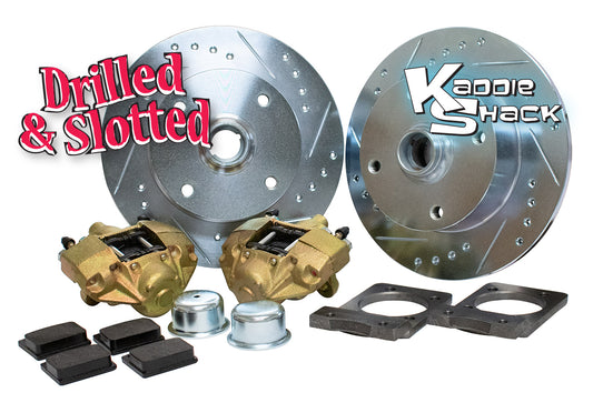 Super Beetle Frt Disc Brake Kit, 4x130mm Drilled & Slotted