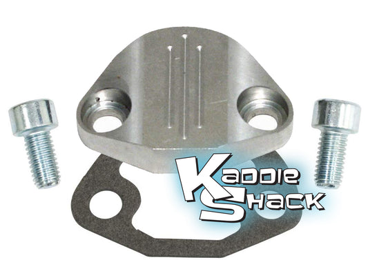 Aluminum Fuel Pump Block Off Plate Kit, Type 1 Polished