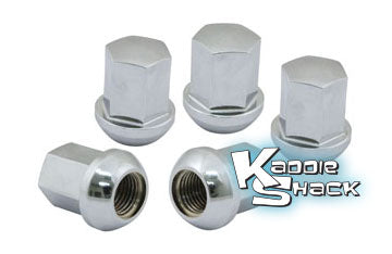 Porsche Style Chrome Aluminum Lug Nuts, 14mm Pack/5