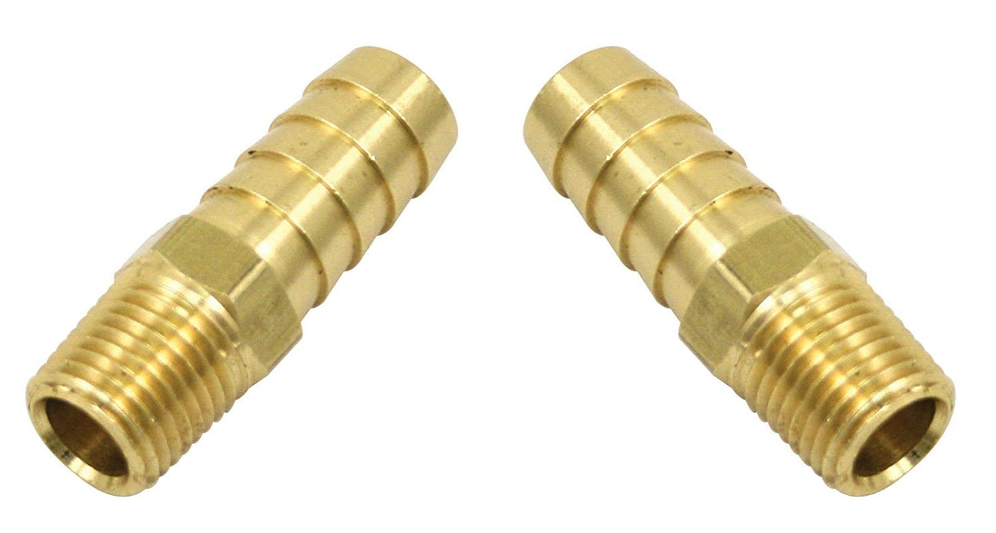 1/4" NPT x 1/2" Barb Oil Pump Fittings, Pair