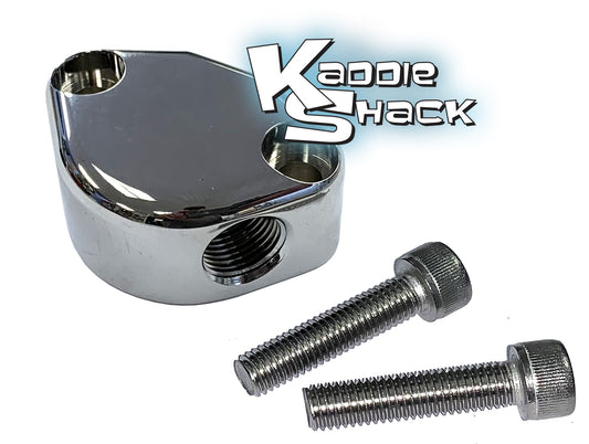 Billet Aluminum Fuel Pump Block Off Plate with Vent, Polished