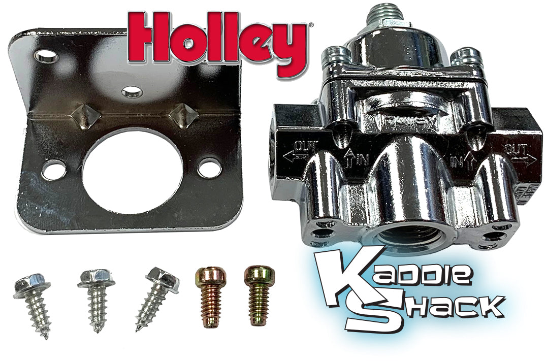 Holley Fuel Pressure Regulator, With Dual Outlets, 1-4 PSI