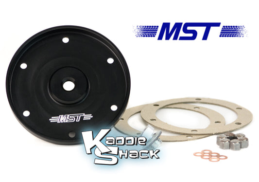 MST Billet Aluminum Oil Drain Plate Kit, Black